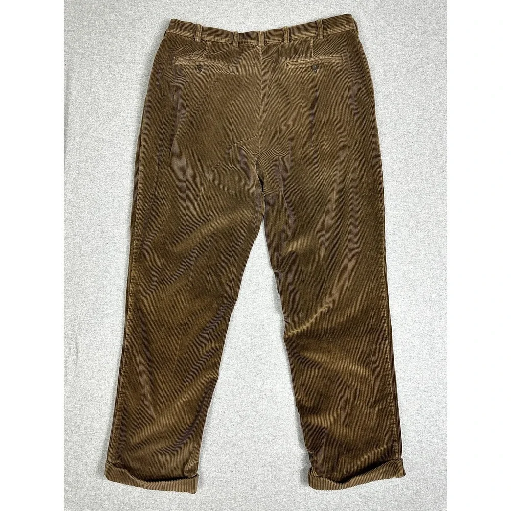 Jos A Bank Pant Wide Wale Corduroy Mens 40x32 Pleated‎ Baggy Classic Comfort Y2K